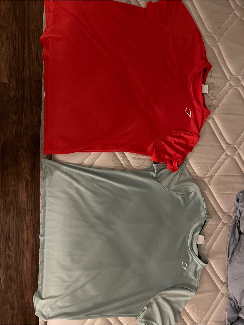 Gymshark Red and Sage Short Sleeve Performance Tees